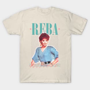 Reba // Vintage Faded 80s Style Fan Design T-Shirt